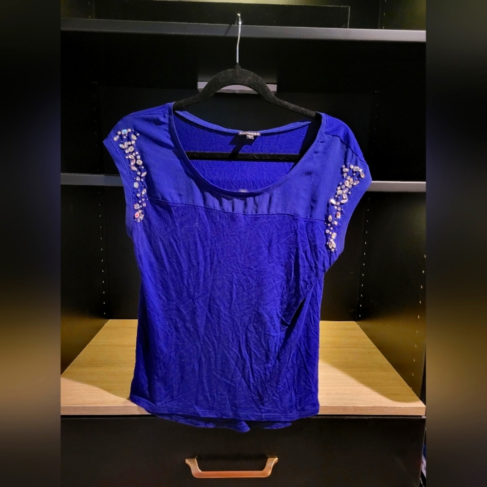 Express blue top size small